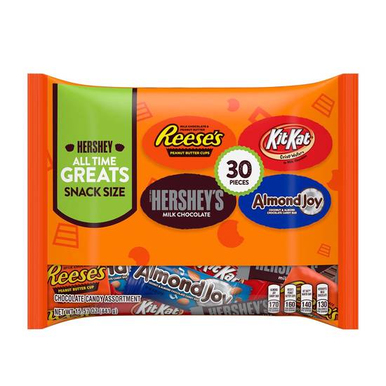 Order Hershey All Time Greats Chocolate Assortment Snack Size Candy, 30 CT food online from Cvs store, MICHIGAN CITY on bringmethat.com