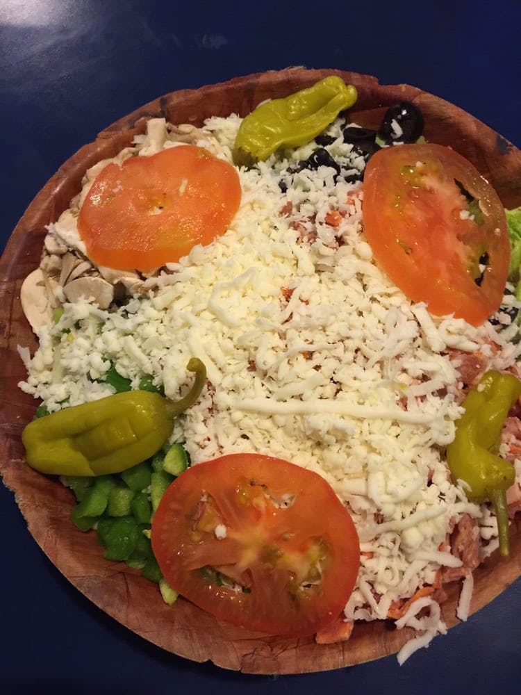 Order Greek Salad - Small (Serves 1-2) food online from Pepz Pizza store, Anaheim on bringmethat.com