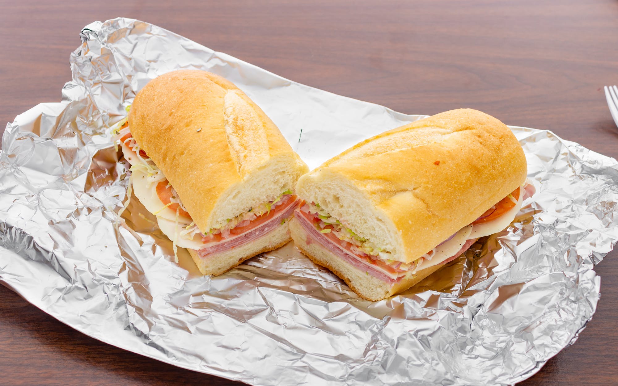 Order 2. Ham, Salami, and Provolone Sub food online from Donna Pizza store, Palisades Park on bringmethat.com
