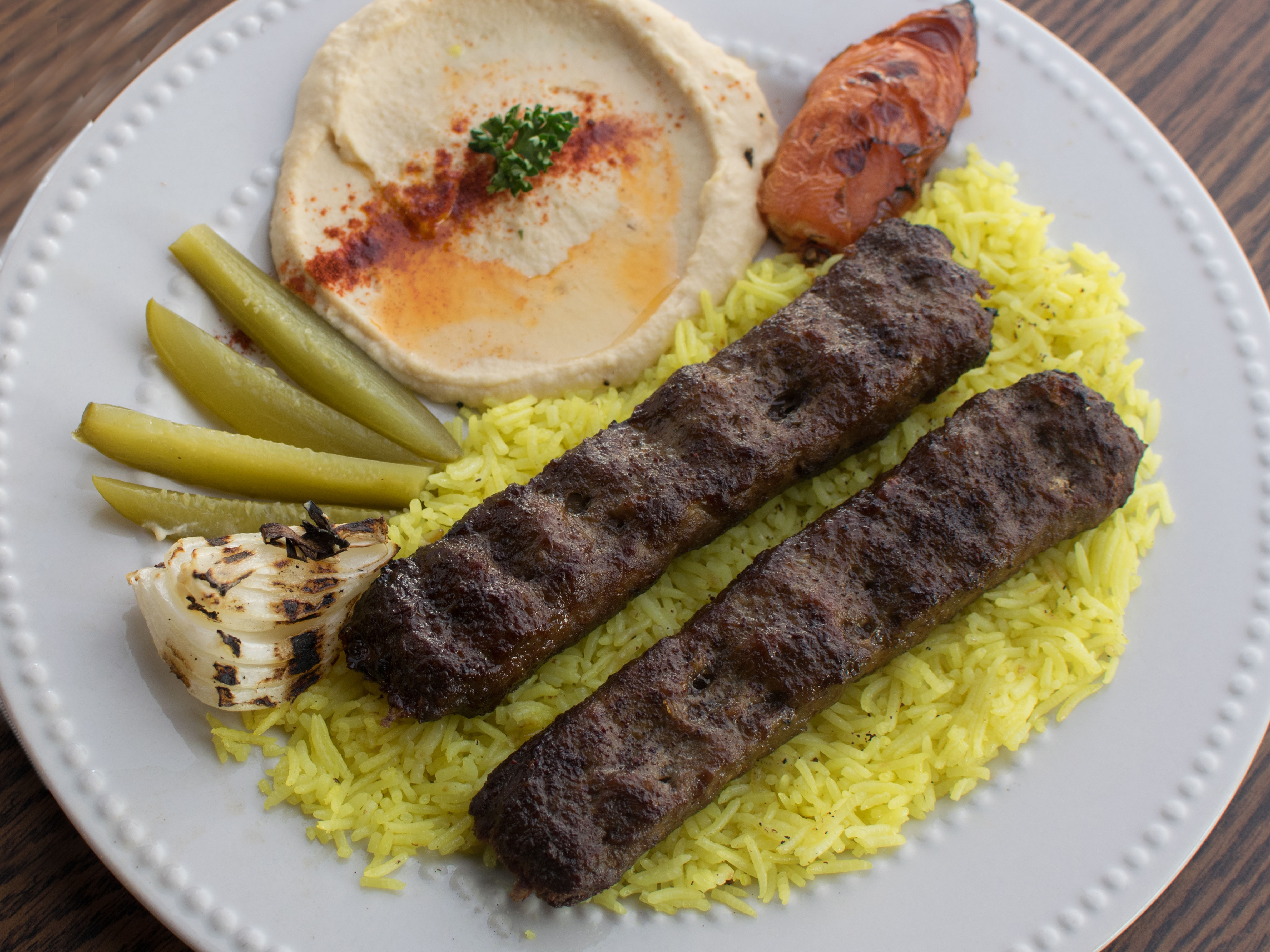 Order Iraqi Kabab Dinner food online from Mikhos Mediterranean Cuisine store, Lansing on bringmethat.com