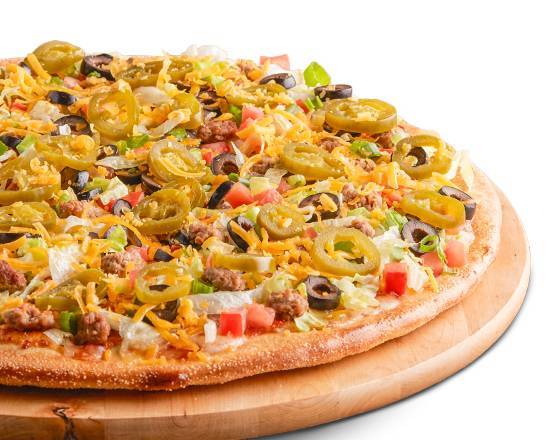 Order 10" Beef Taco Pizza food online from Pizza Guys store, San Leandro on bringmethat.com