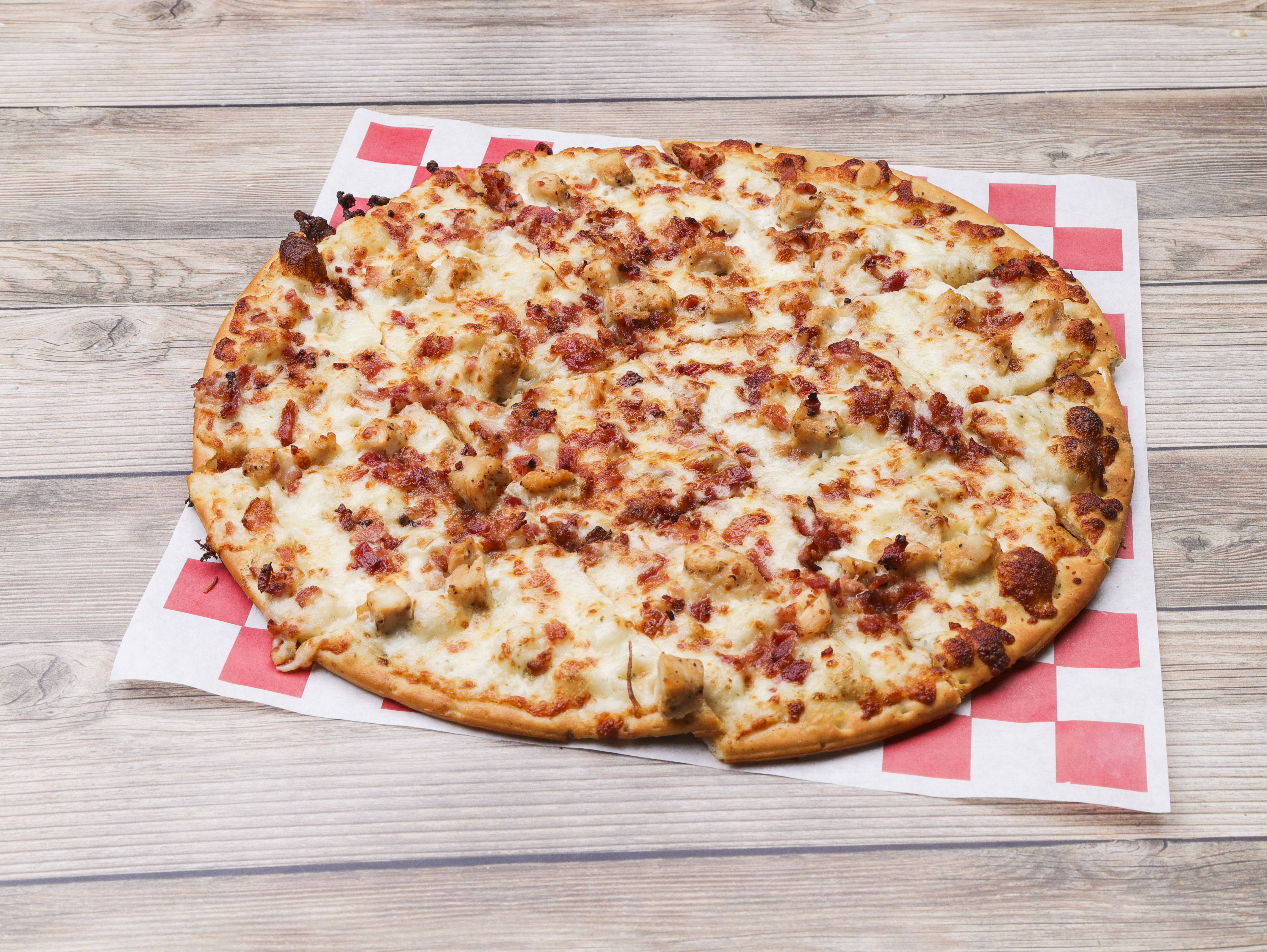 Order 12. Chicken Bacon Ranch Pizza food online from Boss Chicken & Pizza store, Lincoln on bringmethat.com