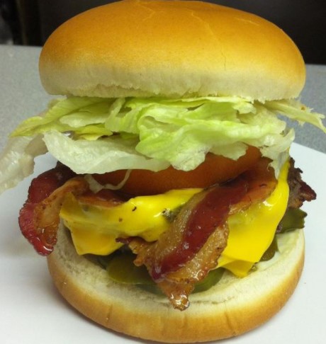Order Bacon Cheeseburger food online from Smittys Tenderloins store, Des Moines on bringmethat.com