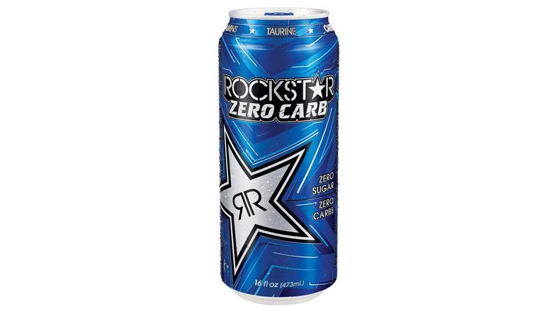 Order Rockstar Zero Carb Energy Drink Can food online from Route 7 Food Mart store, Norwalk on bringmethat.com