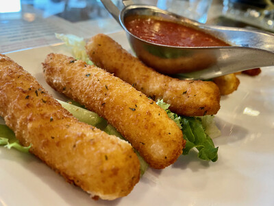 Order 6 Fried Mozzarella Sticks food online from Piccolo store, Bellmore on bringmethat.com