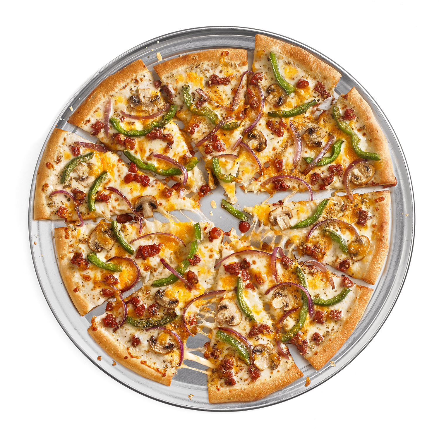 Order Zesty Veggie Giant Pizza food online from Cici's store, Mesquite on bringmethat.com