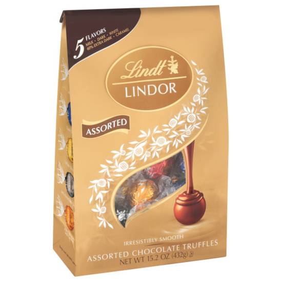 Order Lindt LINDOR Assorted Chocolate Candy Truffles, Chocolates with Smooth, Melting Truffle Center, 15.2 oz. Bag food online from CVS store, BRYAN on bringmethat.com