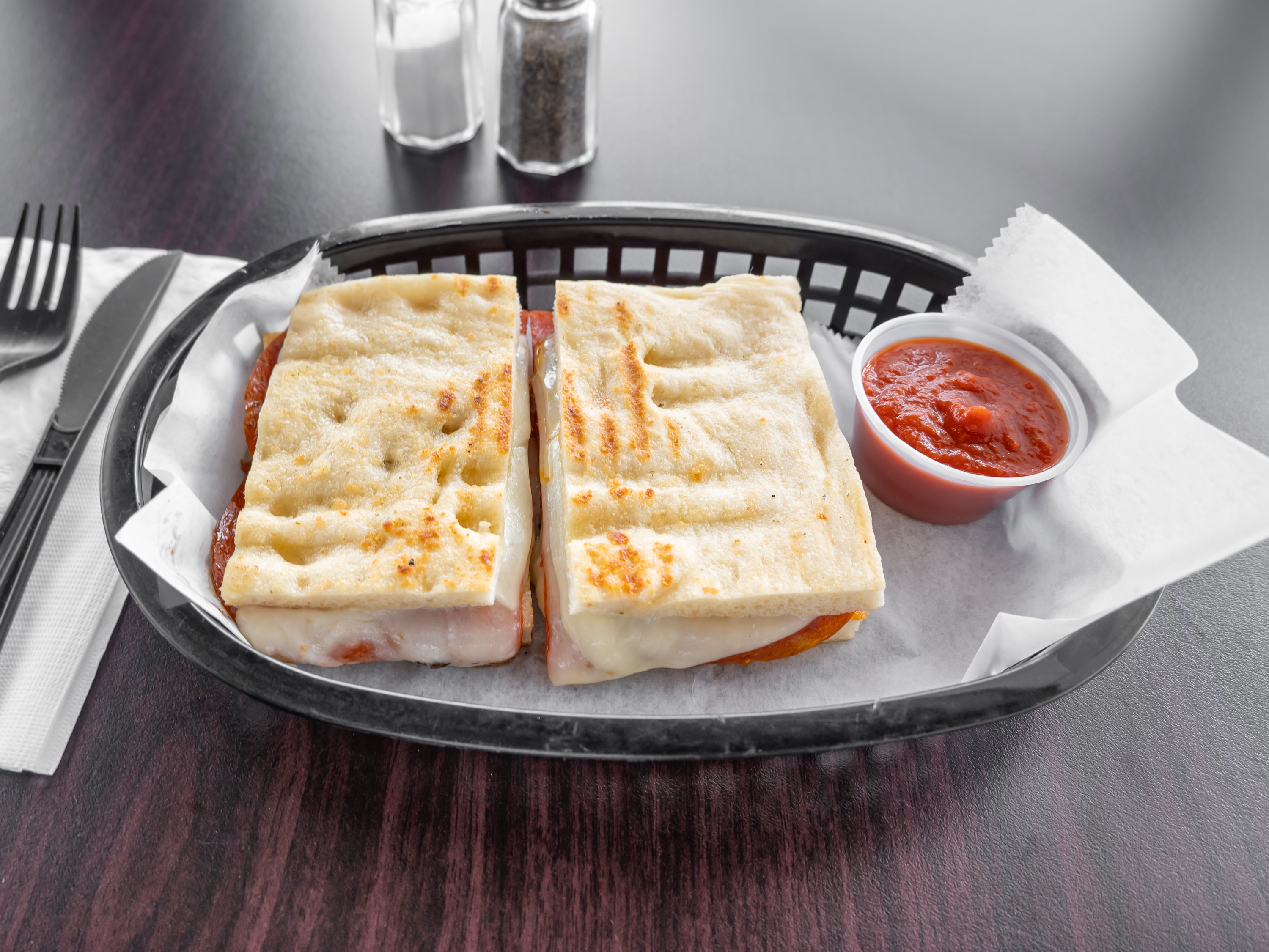 Order Pepperoni Grilled Panini Lunch food online from Falls Deli store, Philadelphia on bringmethat.com