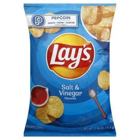 Order Lay's Salt & Vinegar Flavored Potato Chips food online from Exxon Food Mart store, Port Huron on bringmethat.com