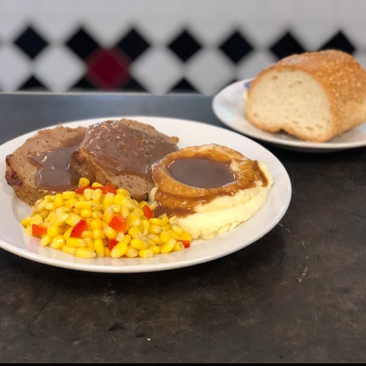 Order Meat Loaf Plate food online from White Palace Grill store, Chicago on bringmethat.com