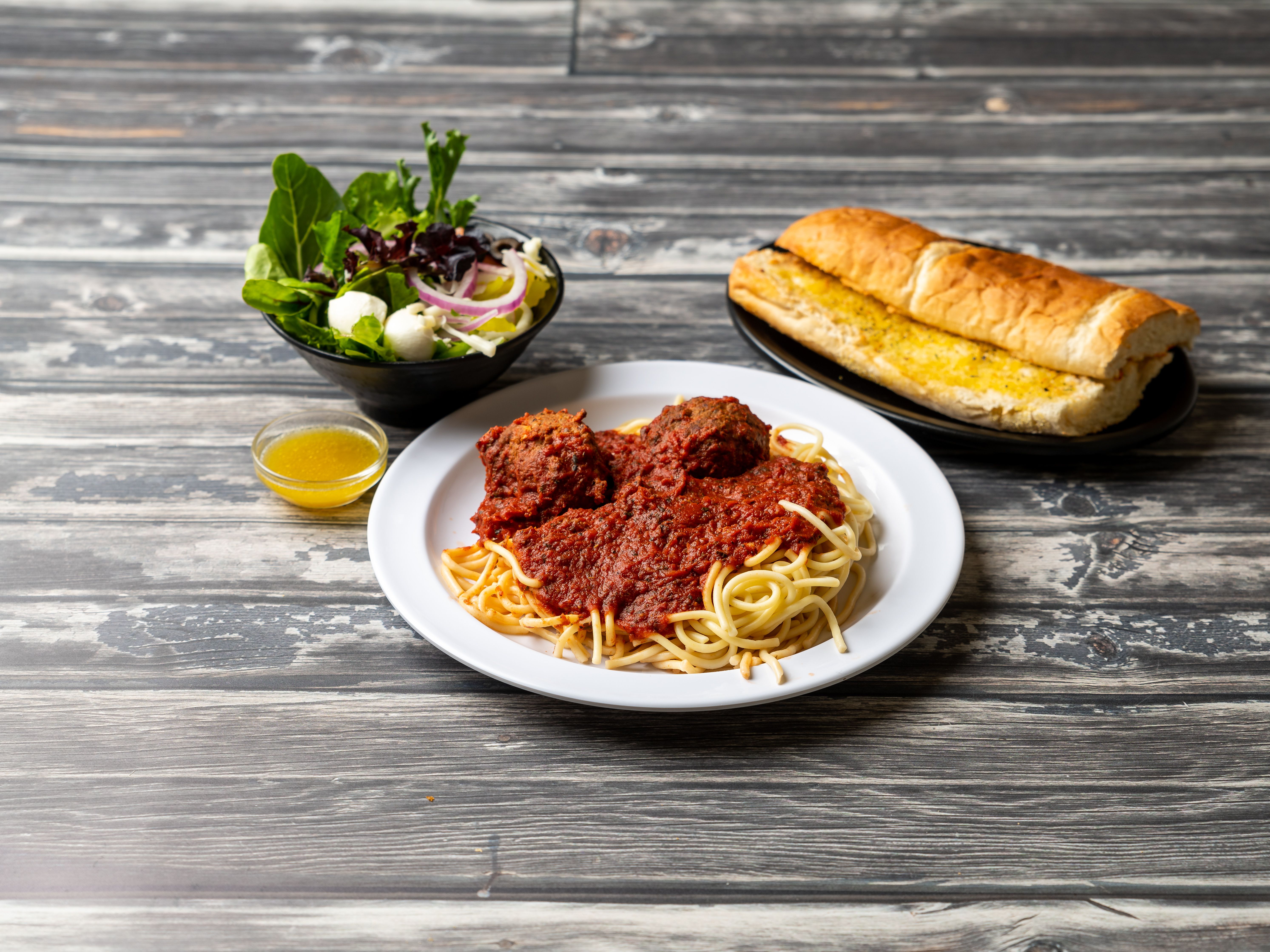 Order Spaghetti and Meatballs food online from Pastoli's Pizza store, Pittsburgh on bringmethat.com