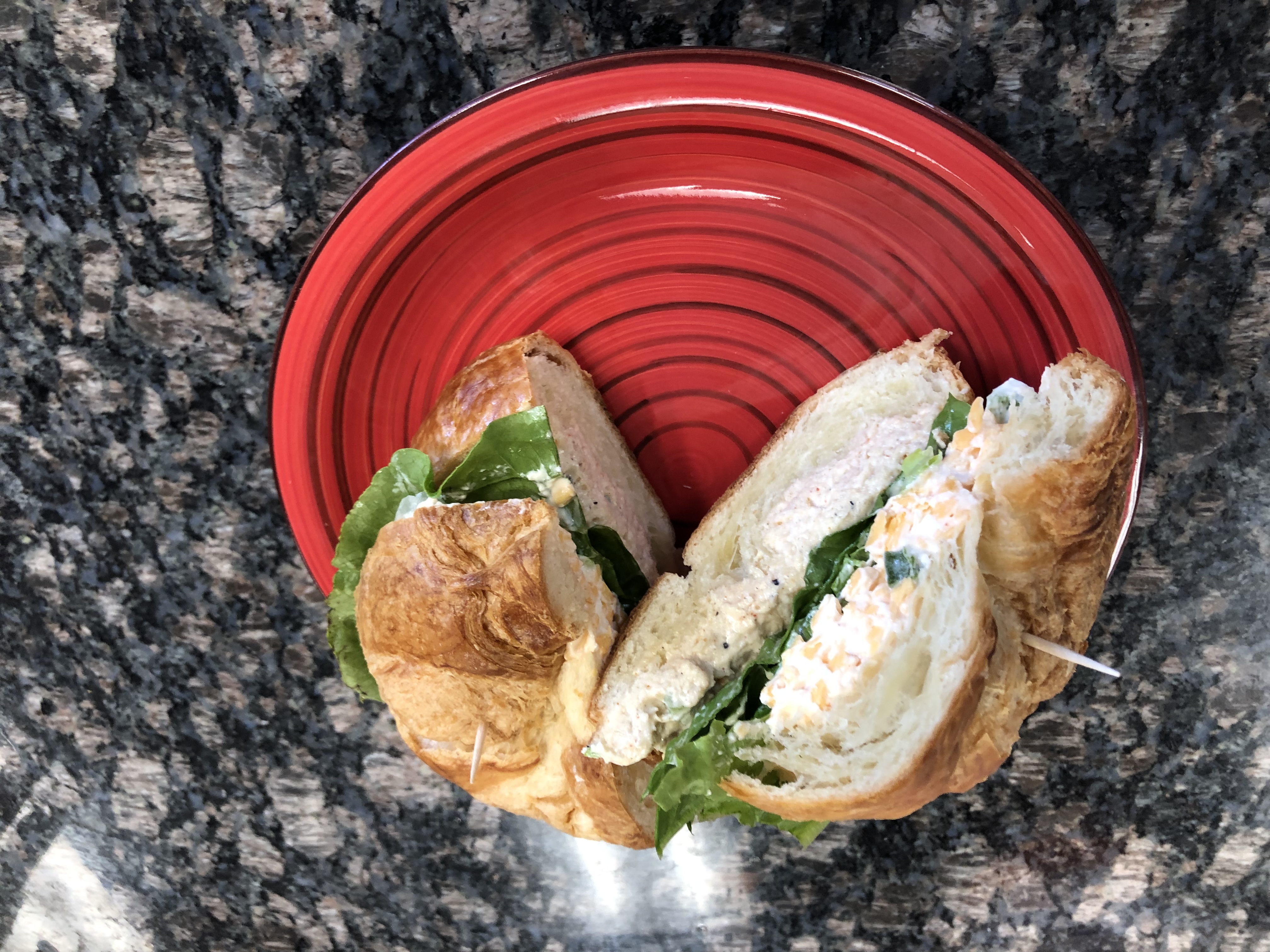 Order Cajun Chicken Salad and Pimento Cheese Sandwich food online from Ra Coffee Company store, Goose Creek on bringmethat.com