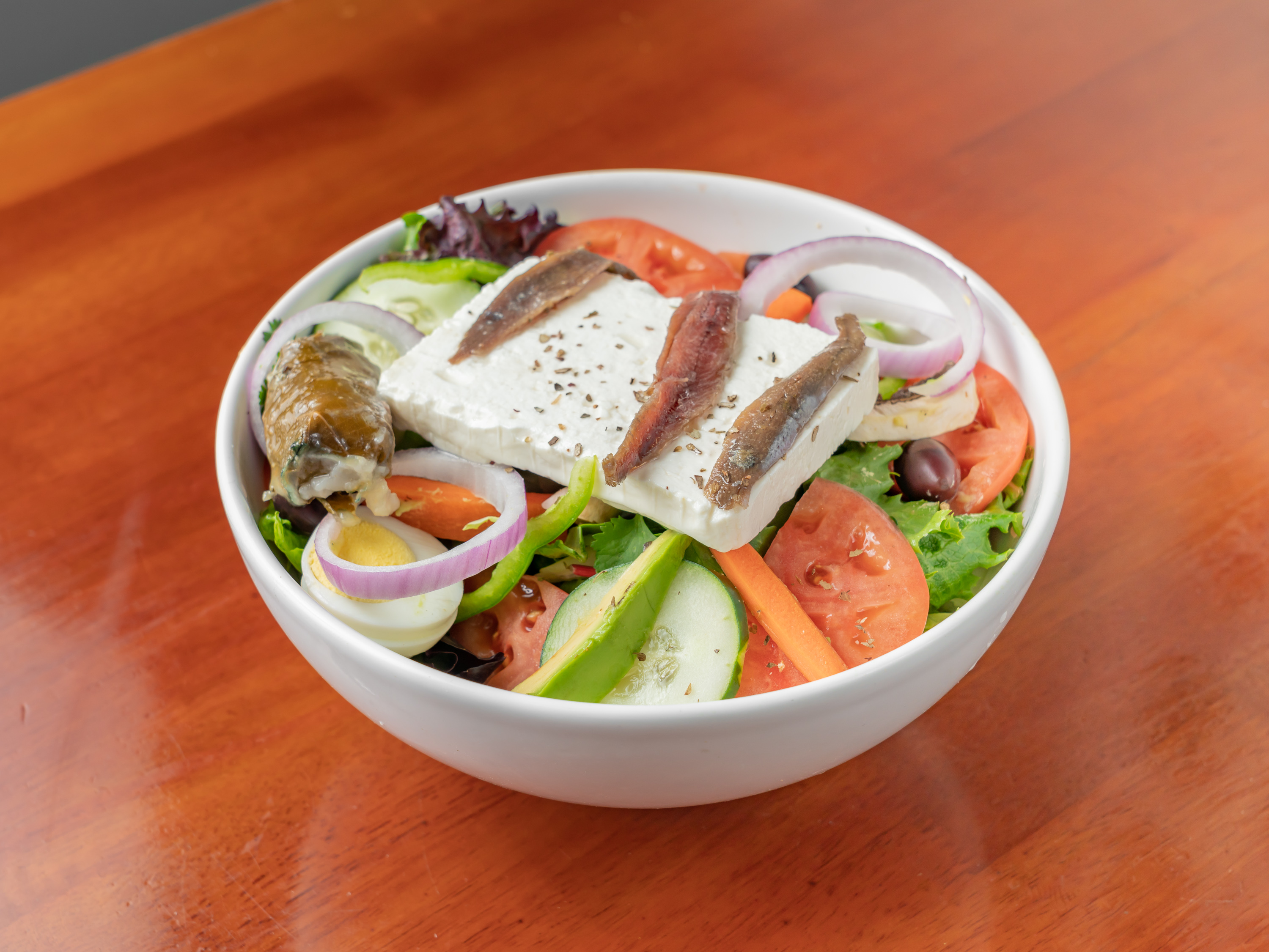 Order Greek Salad food online from Rochelle Coffee Shop store, Wykagyl on bringmethat.com