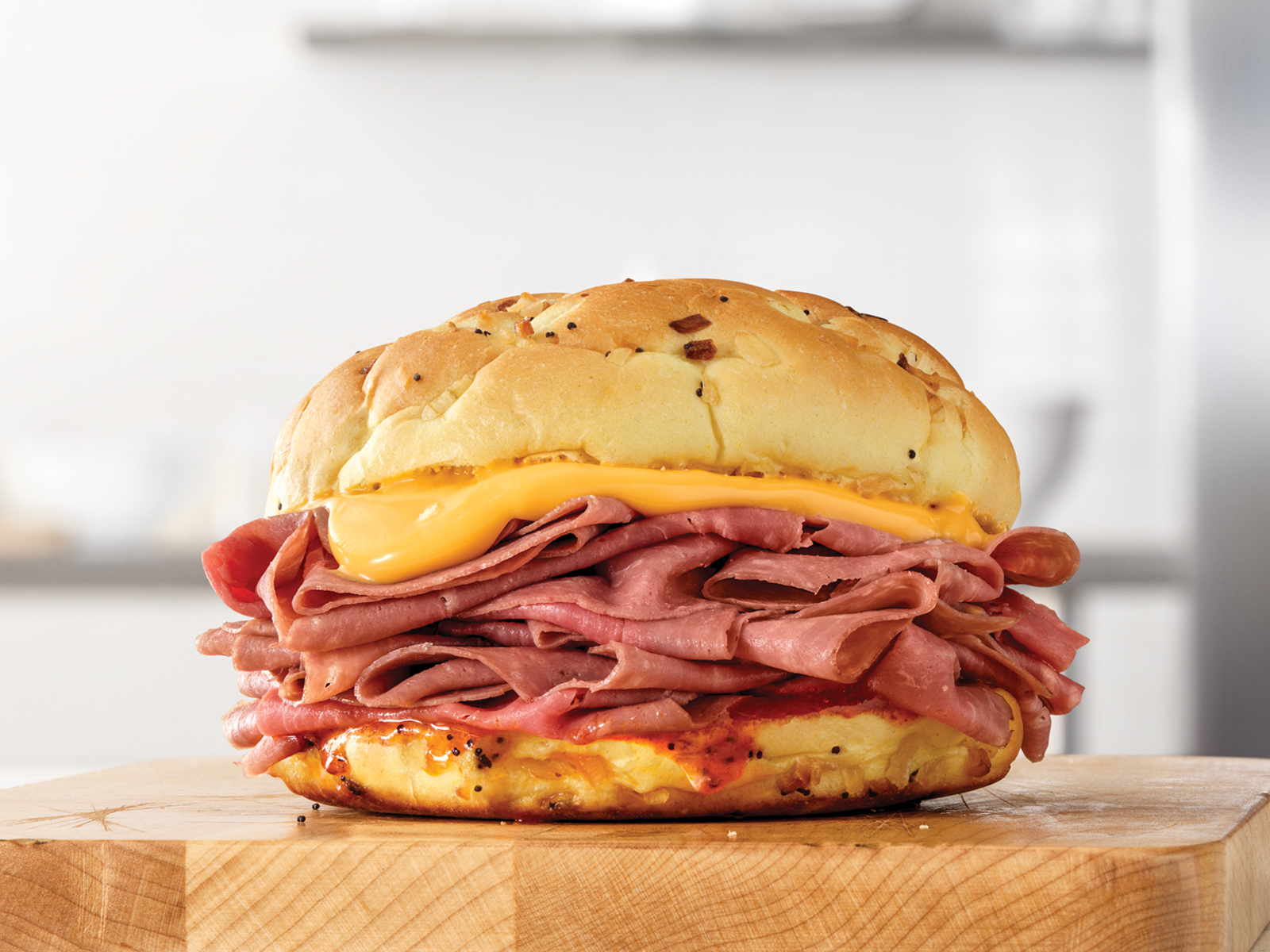 Order Classic Beef 'n Cheddar Sandwich food online from Arby store, Countryside on bringmethat.com