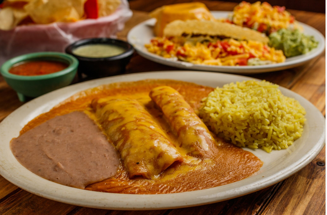 Order Enchilada Dinner food online from Cilantro's Mexican Grill store, Spring on bringmethat.com