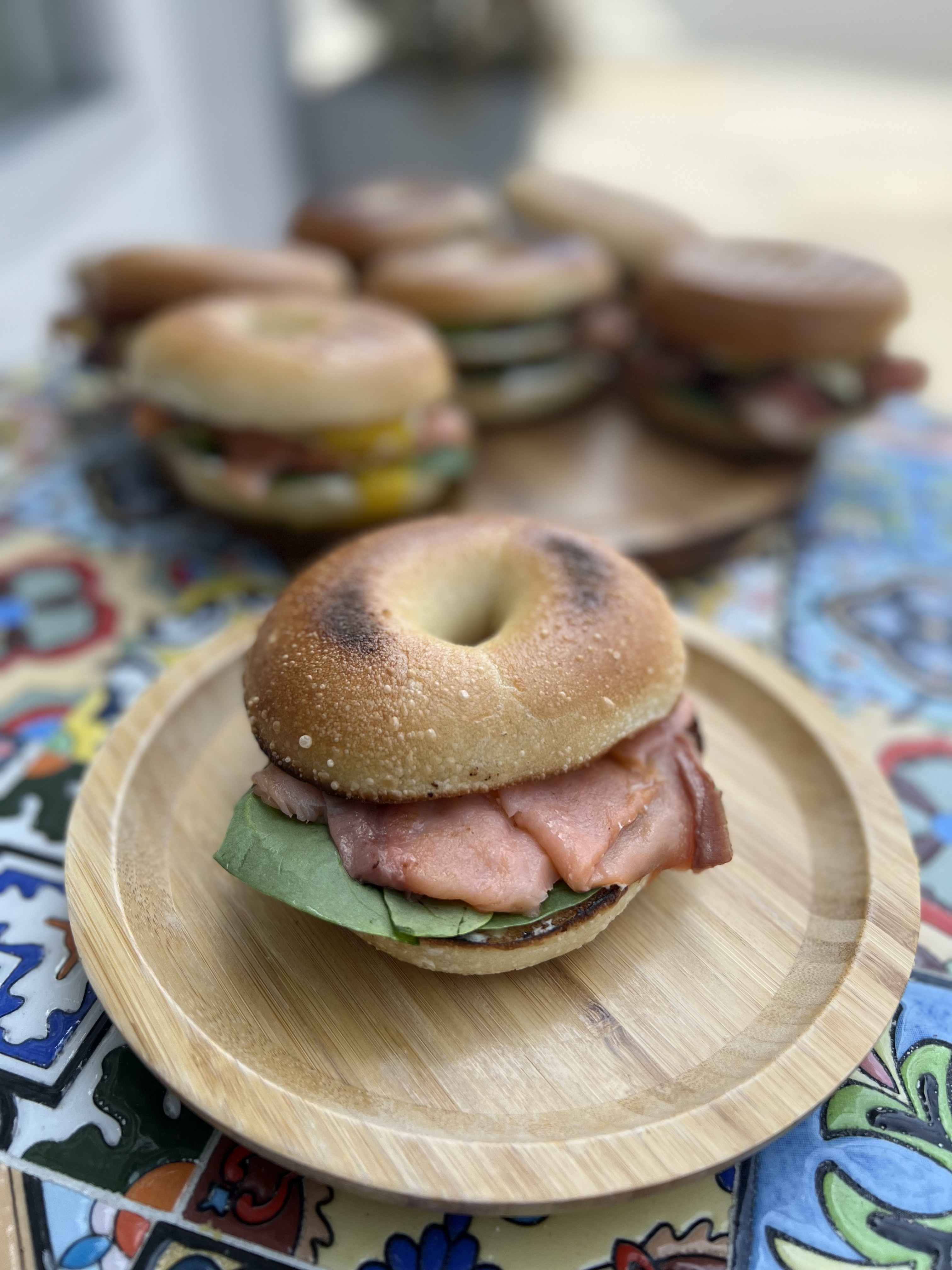 Order Smoked Salmon Bagel food online from Ossys Bakery store, Glendale on bringmethat.com