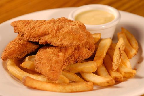 Order 3 Chicken Fingers with French Fries food online from Harleysville Pizzeria store, Harleysville on bringmethat.com