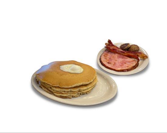 Order Stack with Bacon, Ham or Sausage food online from Norma's Cafe store, Frisco on bringmethat.com