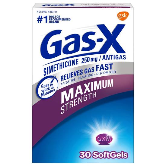 Order Gas-X Maximum Strength Gas Relief Softgels (30 ct) food online from Rite Aid store, BUTLER on bringmethat.com