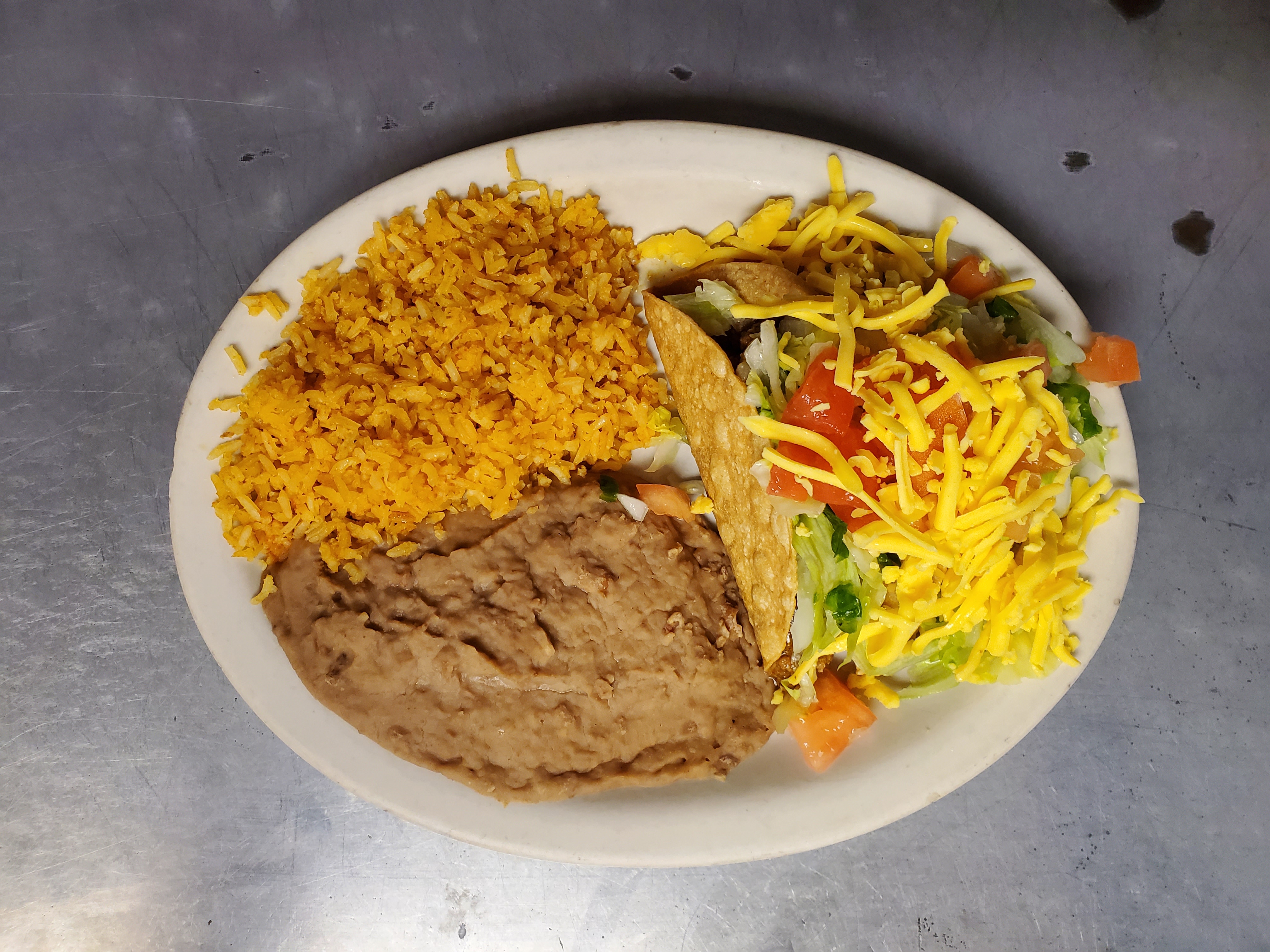 Order Beef Taco Plate food online from Gilberts Restaurant store, San Antonio on bringmethat.com