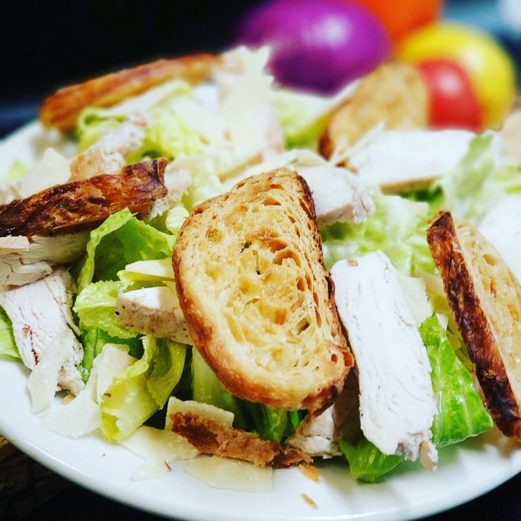 Order Chicken Caesar Salad food online from Jitters Cafe store, North Chili on bringmethat.com