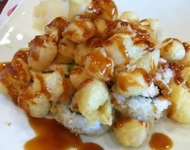 Order Crunchy Scallop Roll food online from Dono Sushi Cafe store, Chino on bringmethat.com