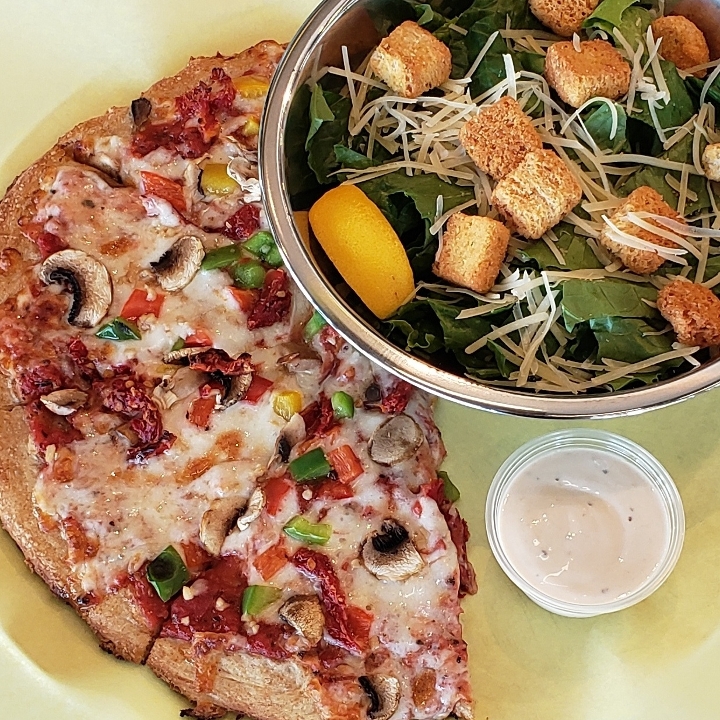 Order veggie pizza + salad combo food online from Make Pizza+Salad store, San Diego on bringmethat.com