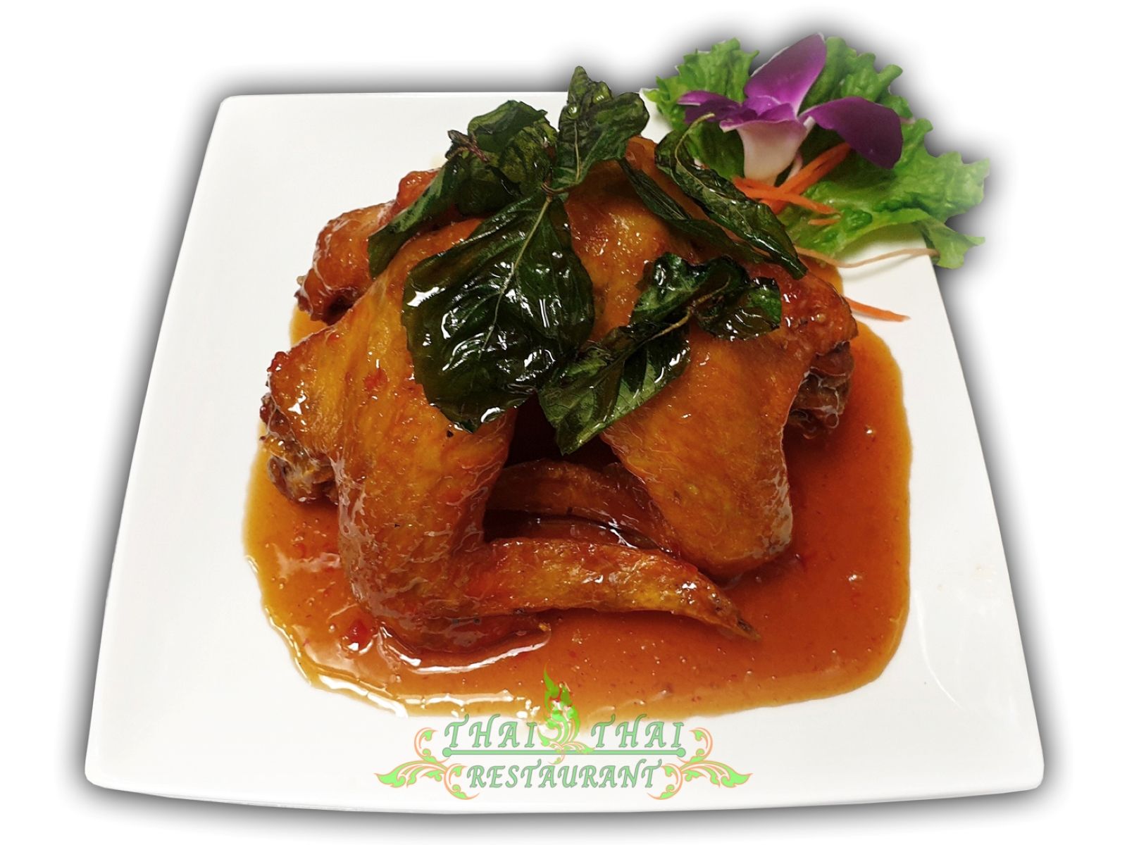 Order A10. Angel Wings food online from Thai Thai Restaurant store, Fallbrook on bringmethat.com