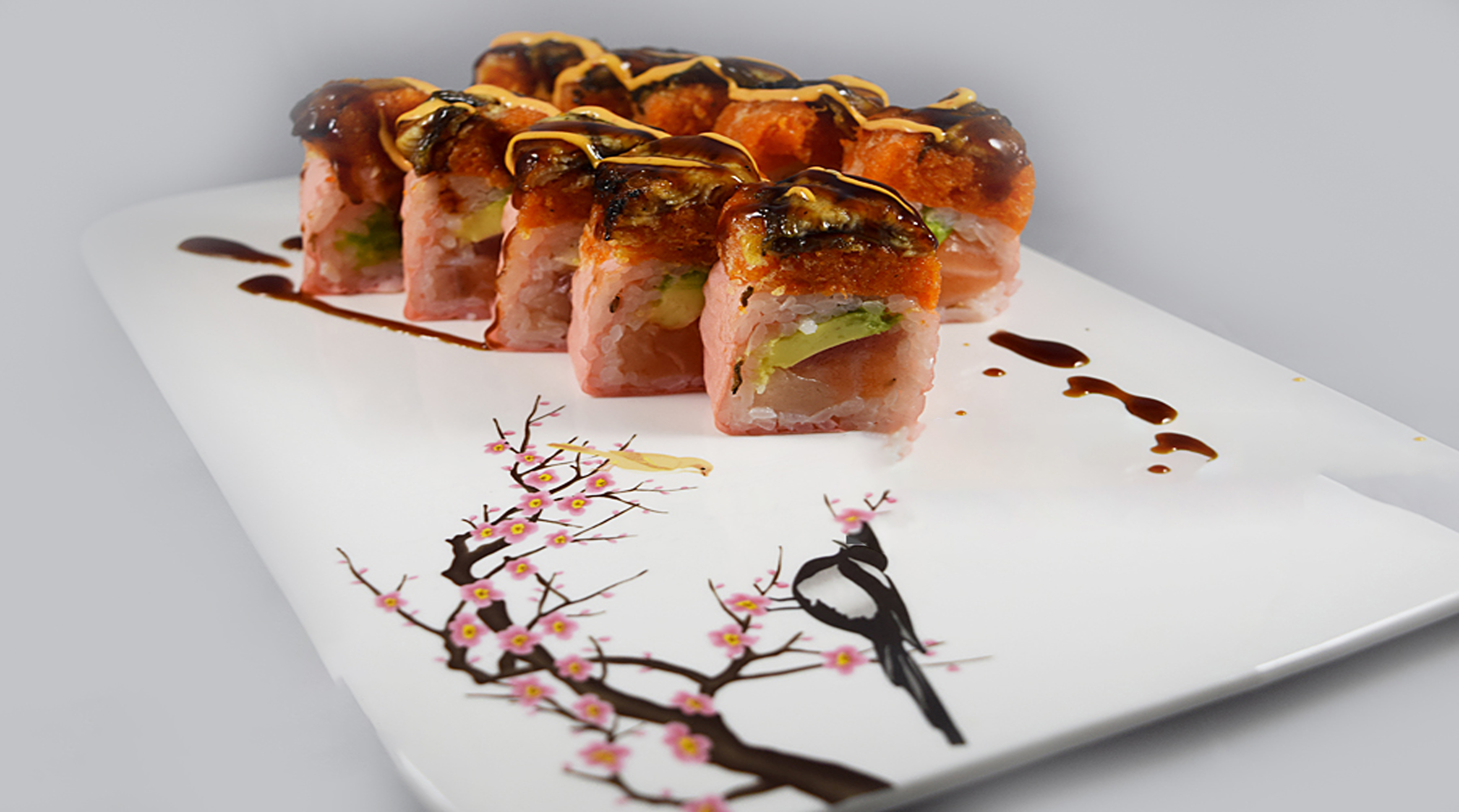 Order Pink Lady Roll food online from Mizu Japanese Restaurant store, Niles on bringmethat.com