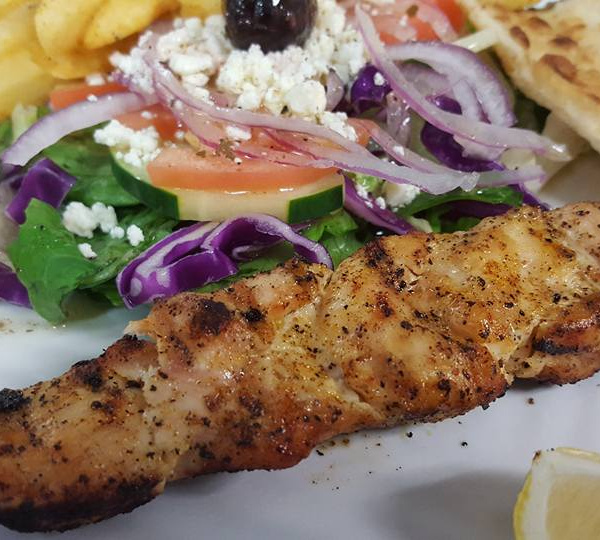 Order Souvlaki Chicken food online from Atheneos Greek Village Cafe store, Mesquite on bringmethat.com