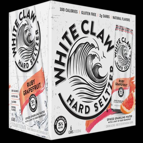 Order White claw grapefruit 6 pack food online from Chalet Liquor store, Huntington Beach on bringmethat.com