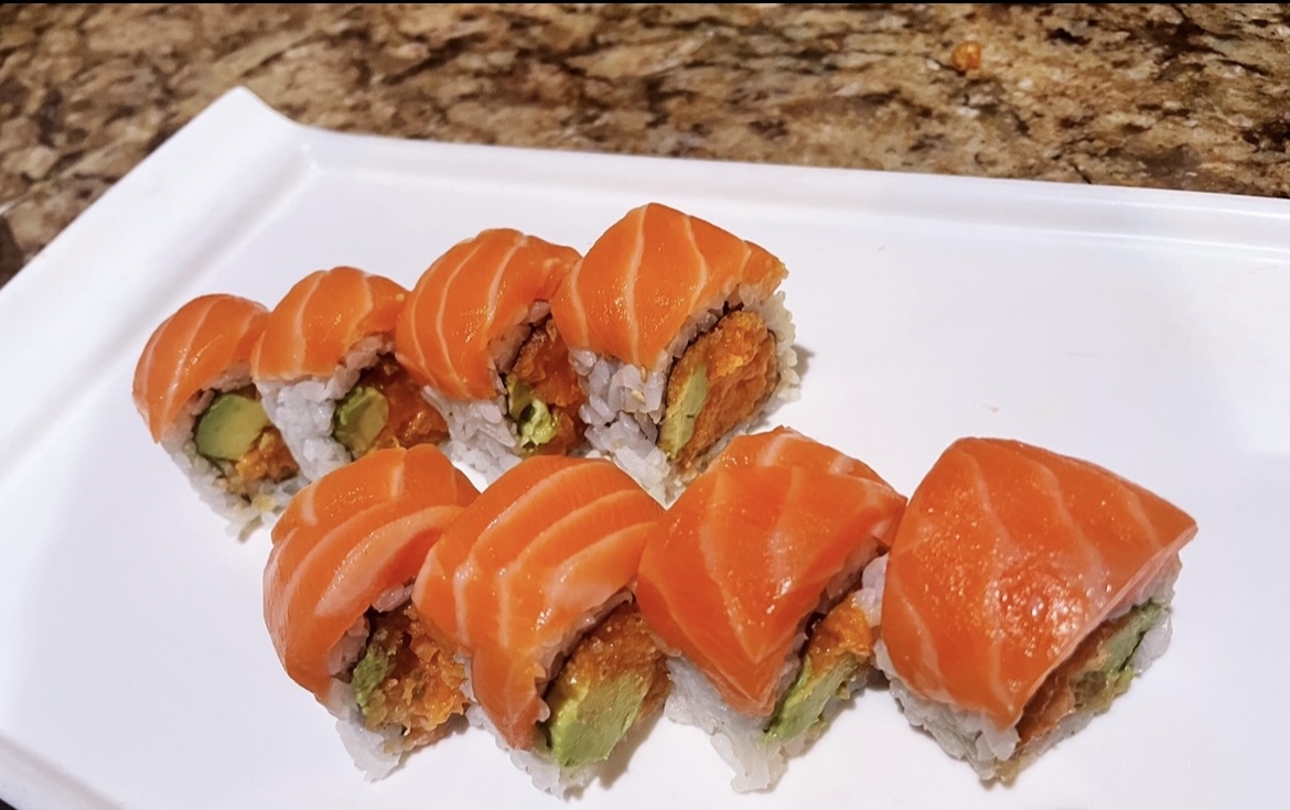 Order Crazy salmon Roll food online from Osaki Sushi & Hibachi store, Duncanville on bringmethat.com