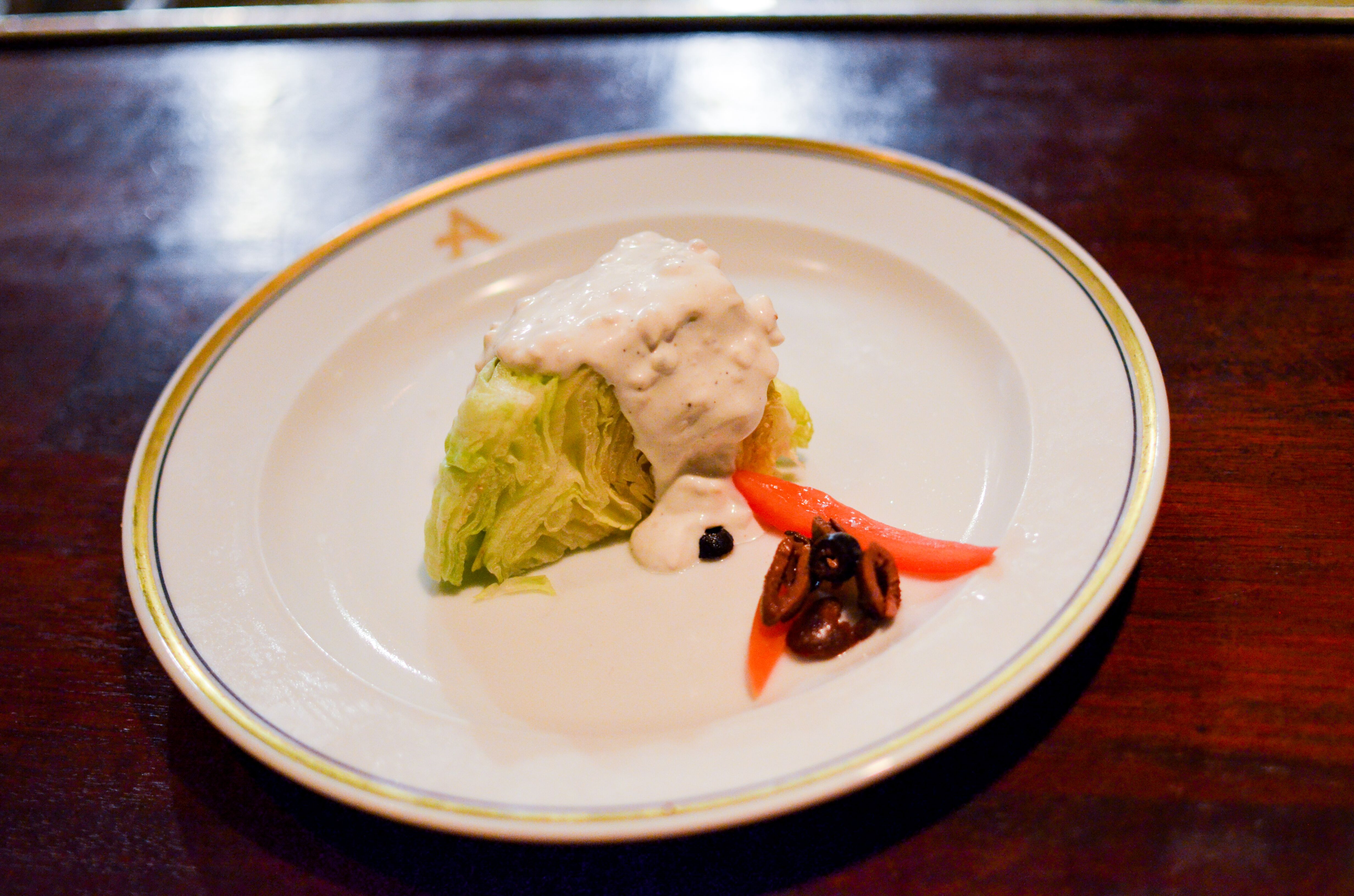 Order Chilled Heart of Iceberg Lettuce Salad food online from Arroyo Chop House store, Pasadena on bringmethat.com