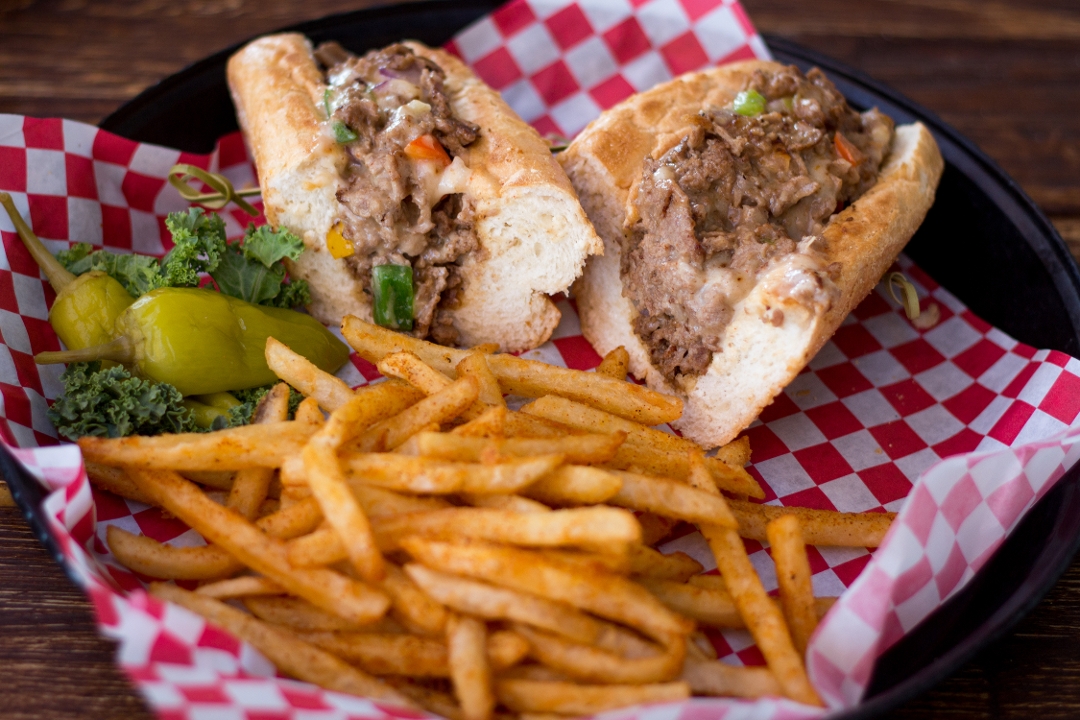 Order Philly Cheese (Steak) food online from Big Dog's Brewing Company store, Las Vegas on bringmethat.com