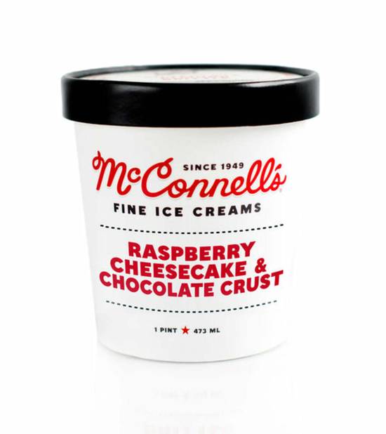 Order McConnell's Ice Cream - Raspberry Cheesecake & Chocolate Crust food online from IV Deli Mart store, Goleta on bringmethat.com