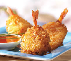 Order 6 Pieces Butterfly coconut Shrimp food online from Broaster At New Omm Market store, Sacramento on bringmethat.com
