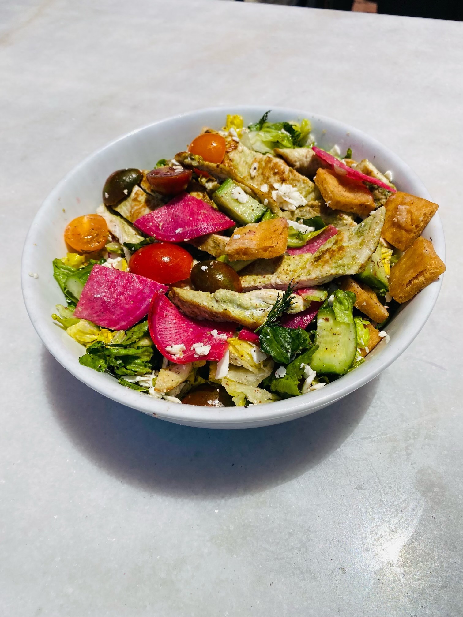 Order Summer Fattoush Salad | Lunch food online from Paper or Plastik store, Los Angeles on bringmethat.com
