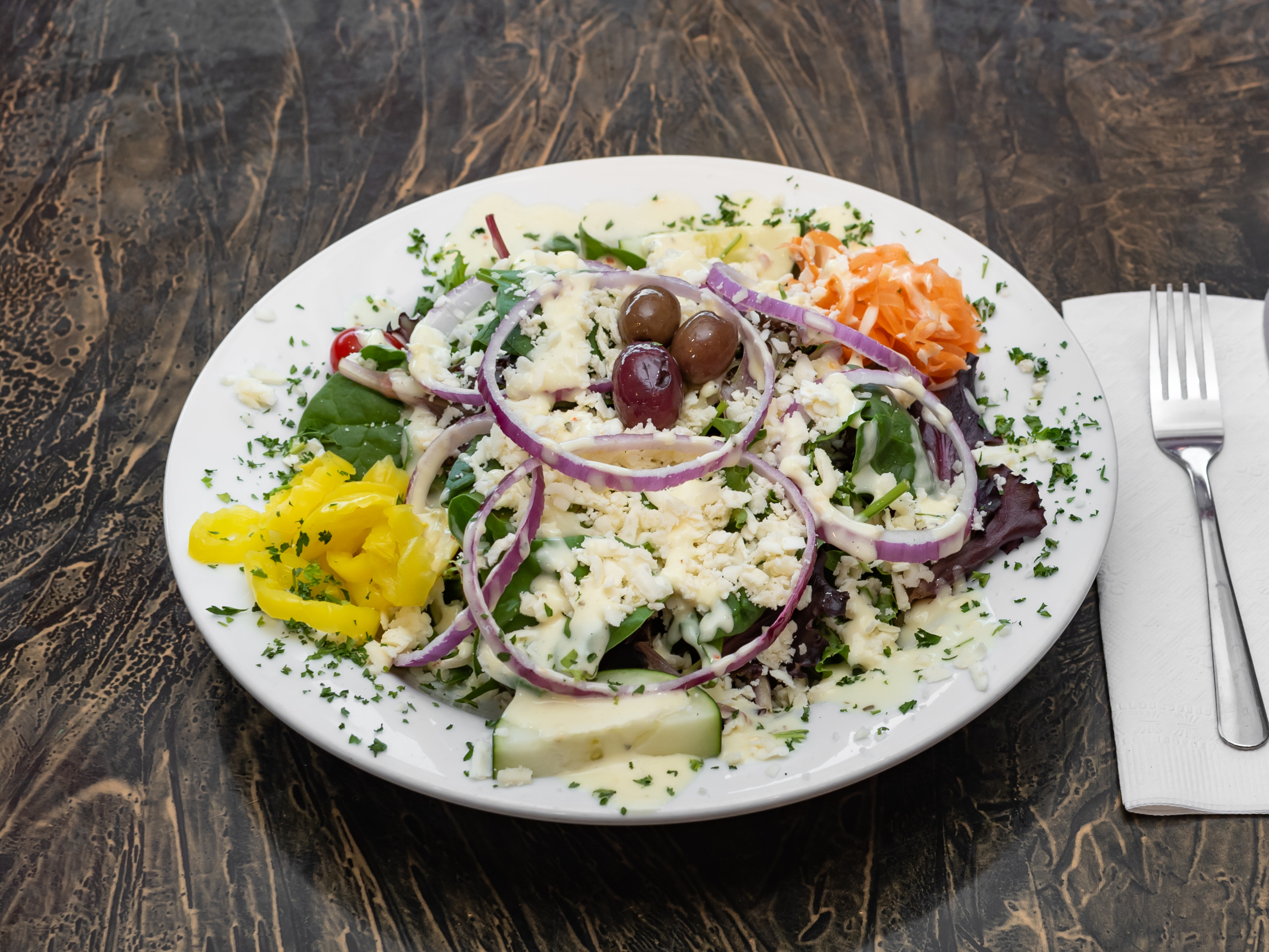 Order Classic Greek Salad food online from Jukebox Diner store, Manassas on bringmethat.com