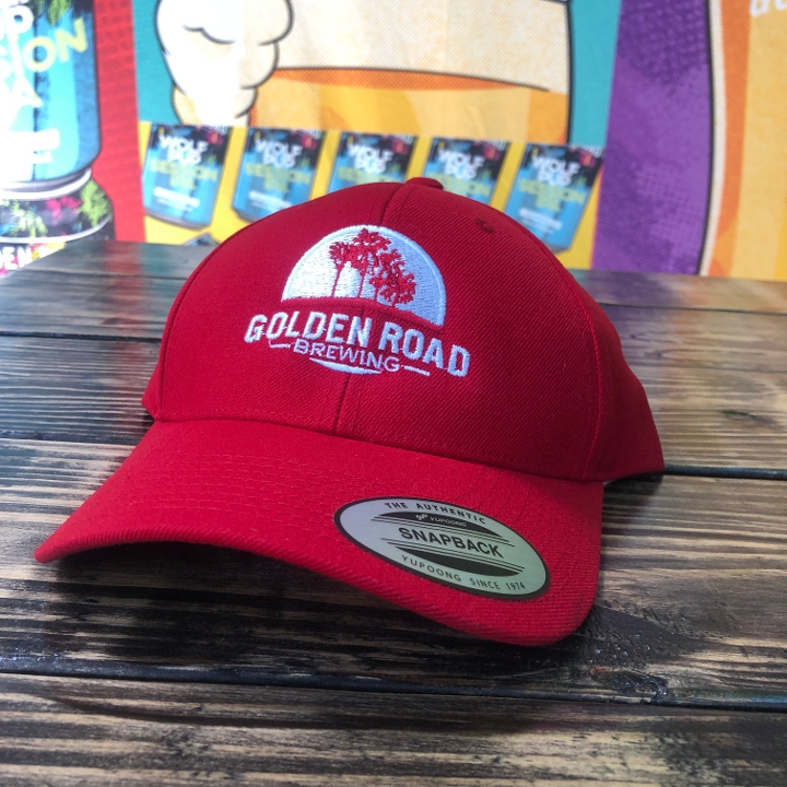 Order Snapback Hat Red food online from Golden Road Brewing store, Sacramento on bringmethat.com