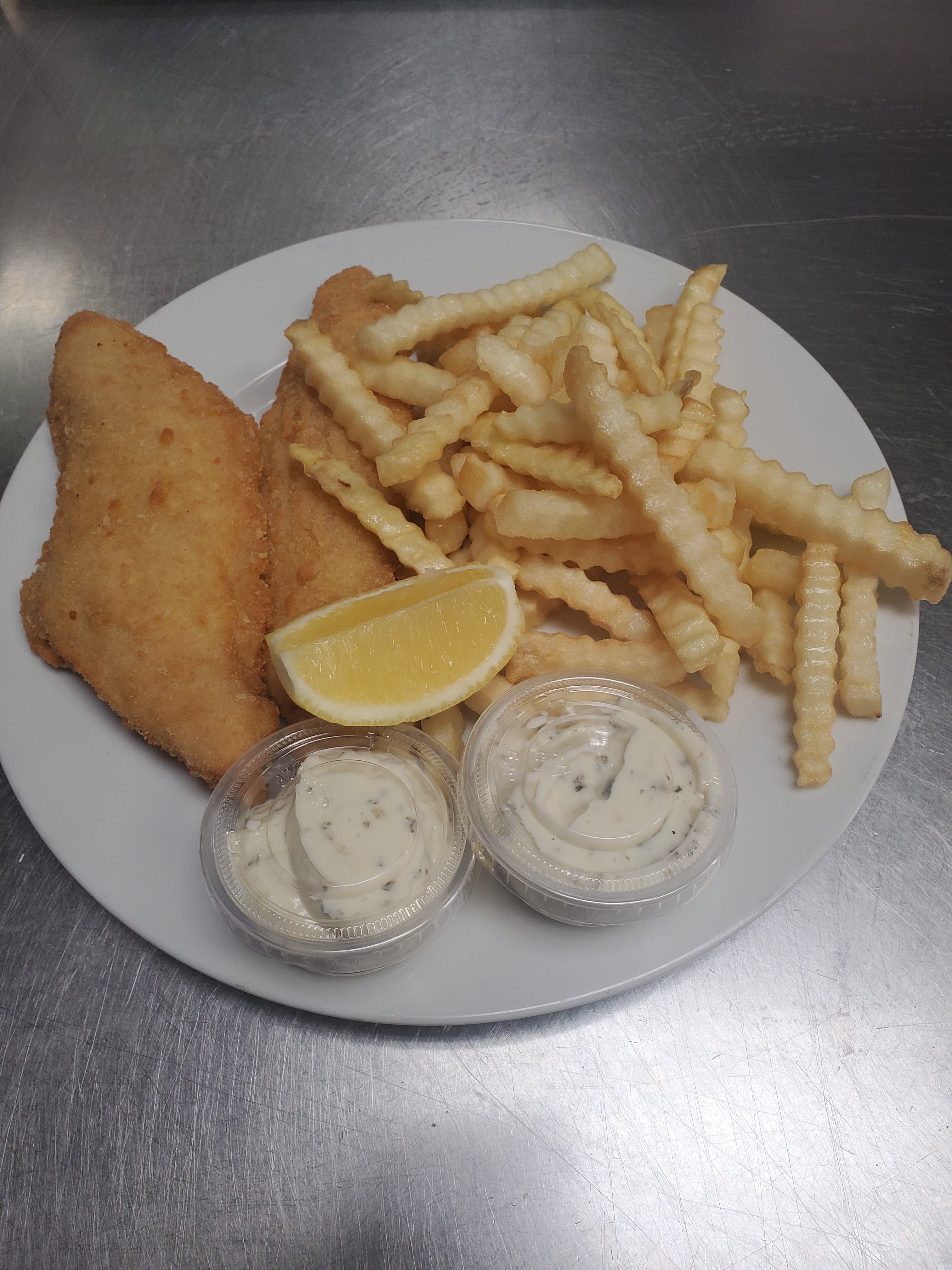 Order Fried Perch Dinner - Large food online from Pizza Cucina store, Oswego on bringmethat.com