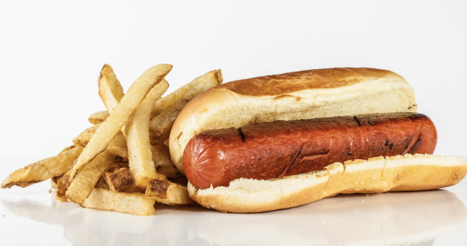 Order Kid's Hot Dog With Fries food online from The Dugout store, Ossining on bringmethat.com
