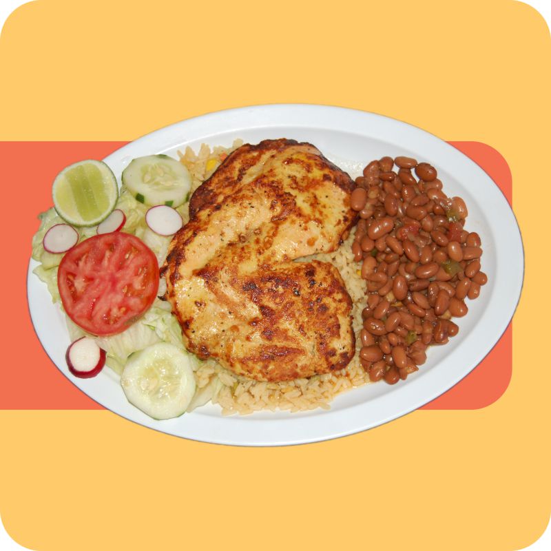 Order Pollo a La Plancha food online from El Tikal store, Lynn on bringmethat.com
