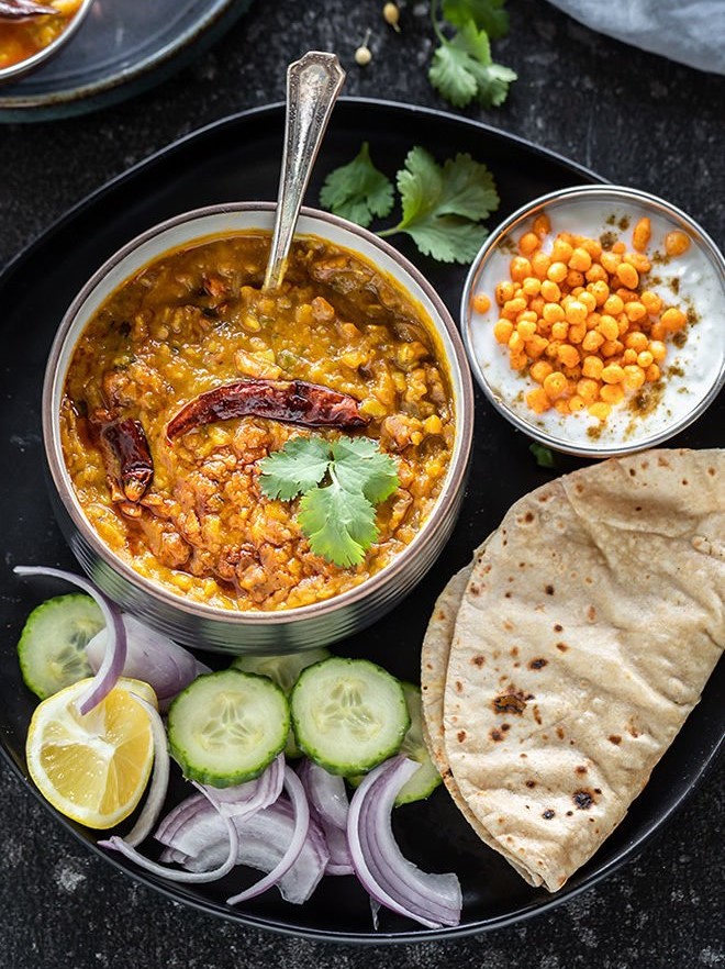 Order Dhabe Wali Daal Combo(Served with Rice + 2 Roti OR 1 paratha) food online from Atulya Bharat store, San Jose on bringmethat.com