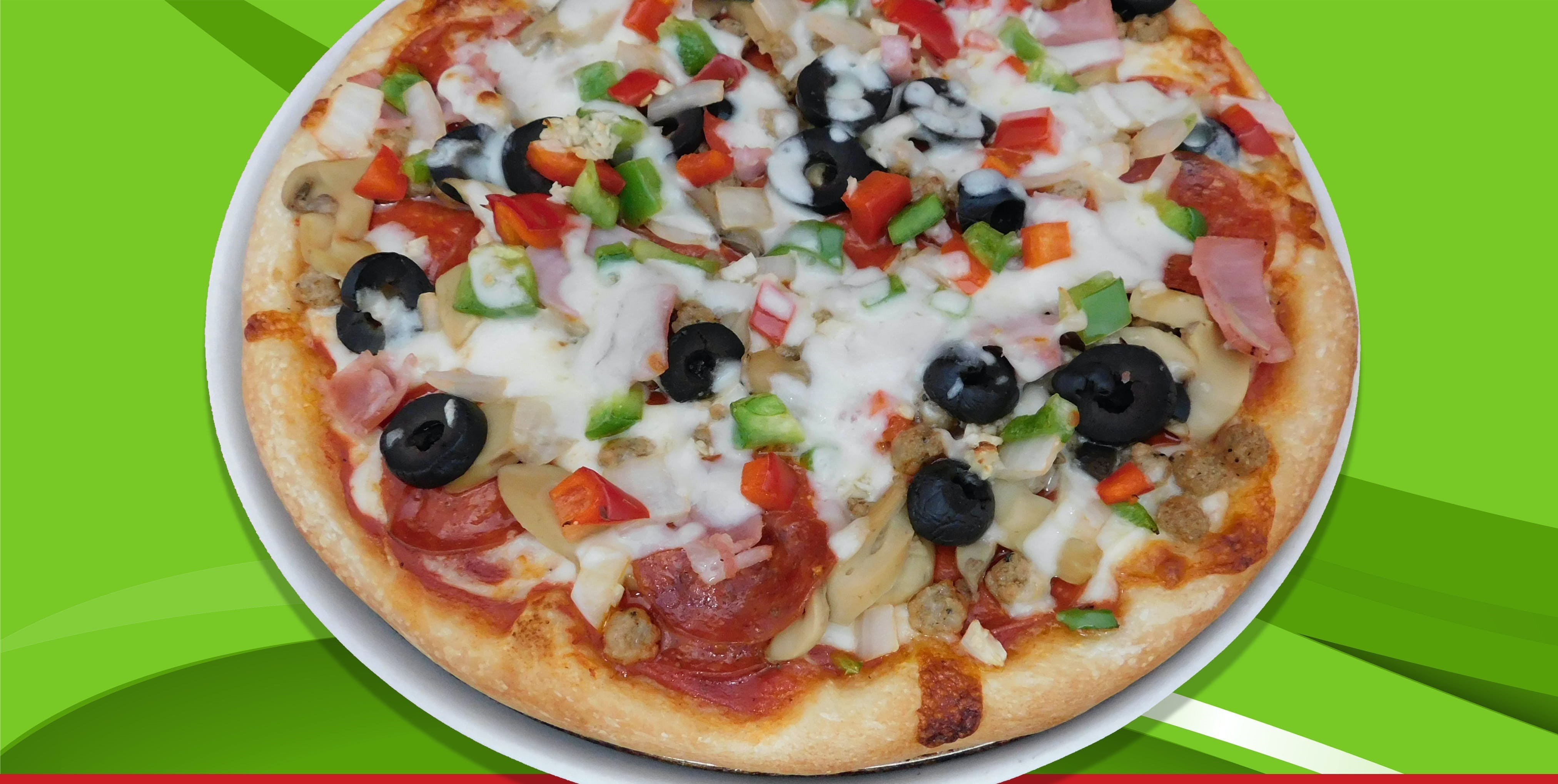 Order Special Pizza - Small 12" food online from Pizza Express store, Trenton on bringmethat.com