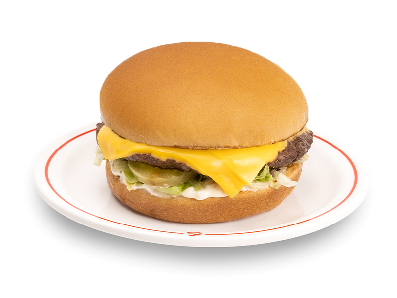 Order Original 1/4 Lb Cheeseburger food online from Nathan Famous store, Cincinnati on bringmethat.com