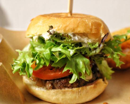 Order The Greek Burger food online from Stock And Barrel store, Knoxville on bringmethat.com