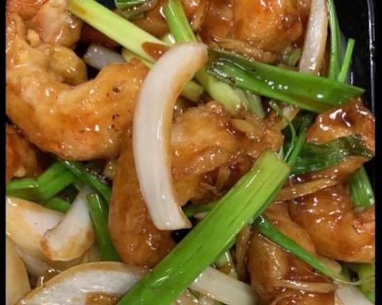 Order 4. Shrimp with Ginger Prawn羗冲大蝦 food online from Emperor's Palace store, Cleveland on bringmethat.com