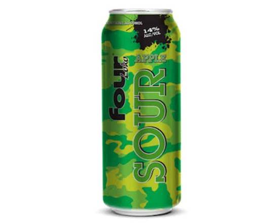 Order Four Loko Apple, 23.5oz cans, (14% ABV) food online from Moby Liquor store, Los Angeles on bringmethat.com