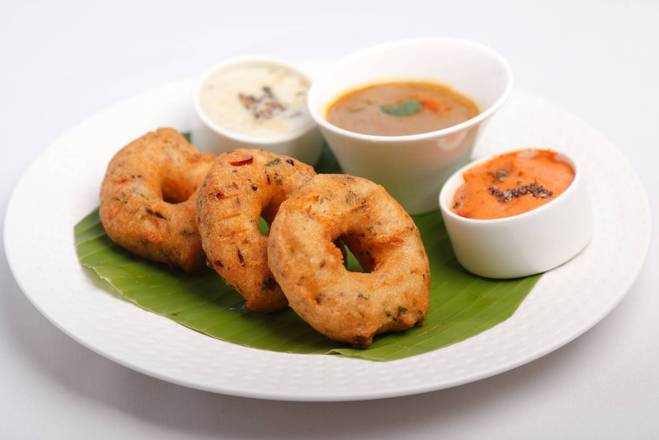 Order Medu Vada food online from Arusuvai Indian Restaurant store, Somerville on bringmethat.com