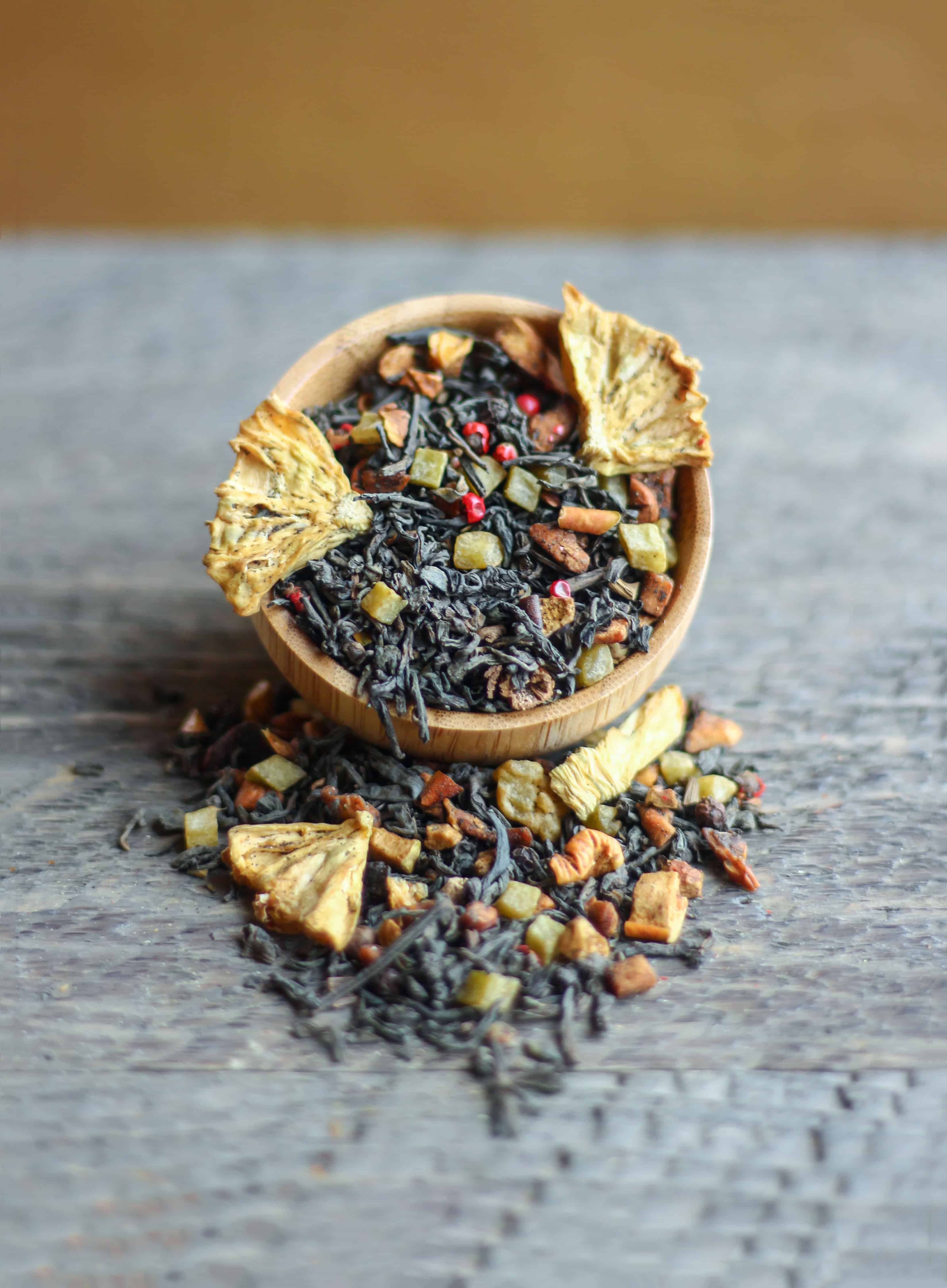 Order Roasted Pineapple Black Tea food online from Fava Tea Company In Greenfield store, Greenfield on bringmethat.com